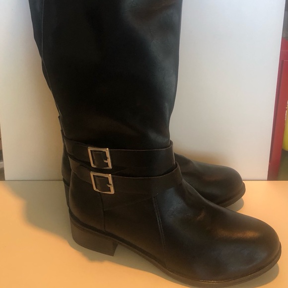 🇺🇸 NEW Arizona Black Tall Boots, Size 7.5 - Picture 2 of 10